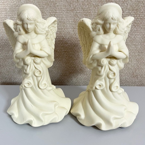 Angel Candle Holders Figurine Set Religious Decor Home Decoration - Picture 1 of 5